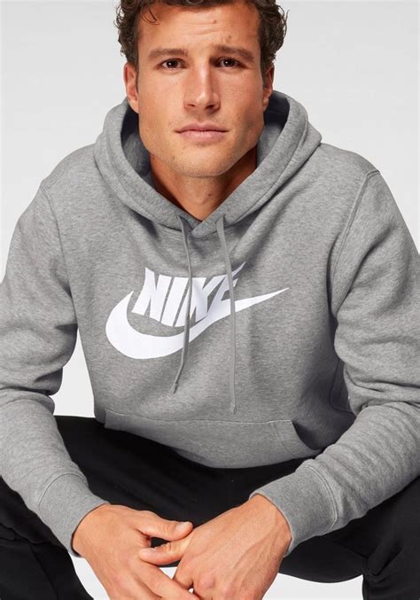 nike club kapuzensweatshirt herren grau meliert|Kapuzensweatshirt Club Fleece Men's Graphic .